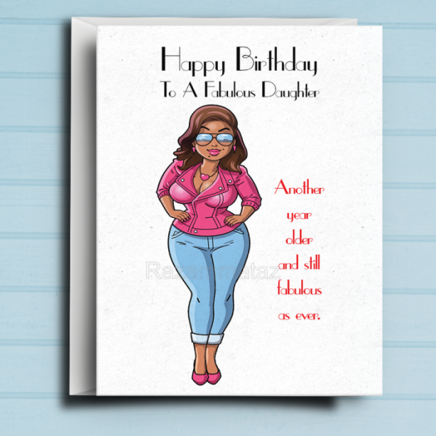 Black Woman Birthday Card M